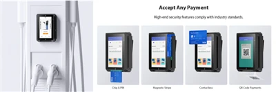 Gorsafoedd Codi Tâl Cerbydau Trydan Cyflwyniad System Dalu POS
